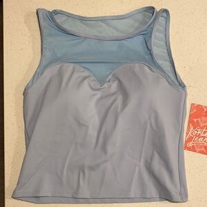 Kortni Jeane Mesh Sweatheart Top